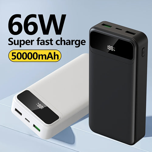 PD66W Super-Schnellladung, 50000mAh Tragbares Hochkapazitäts-Powerbank, LED-Stromanzeige/Duale Schnellladeanschlüsse, Kompatibel mit den meisten Mobiltelefonen/Digitalgeräten, etc., Outdoor-Reise Tragbares Notstromgerät, Reise-Essential,Tragbares Ladegerä