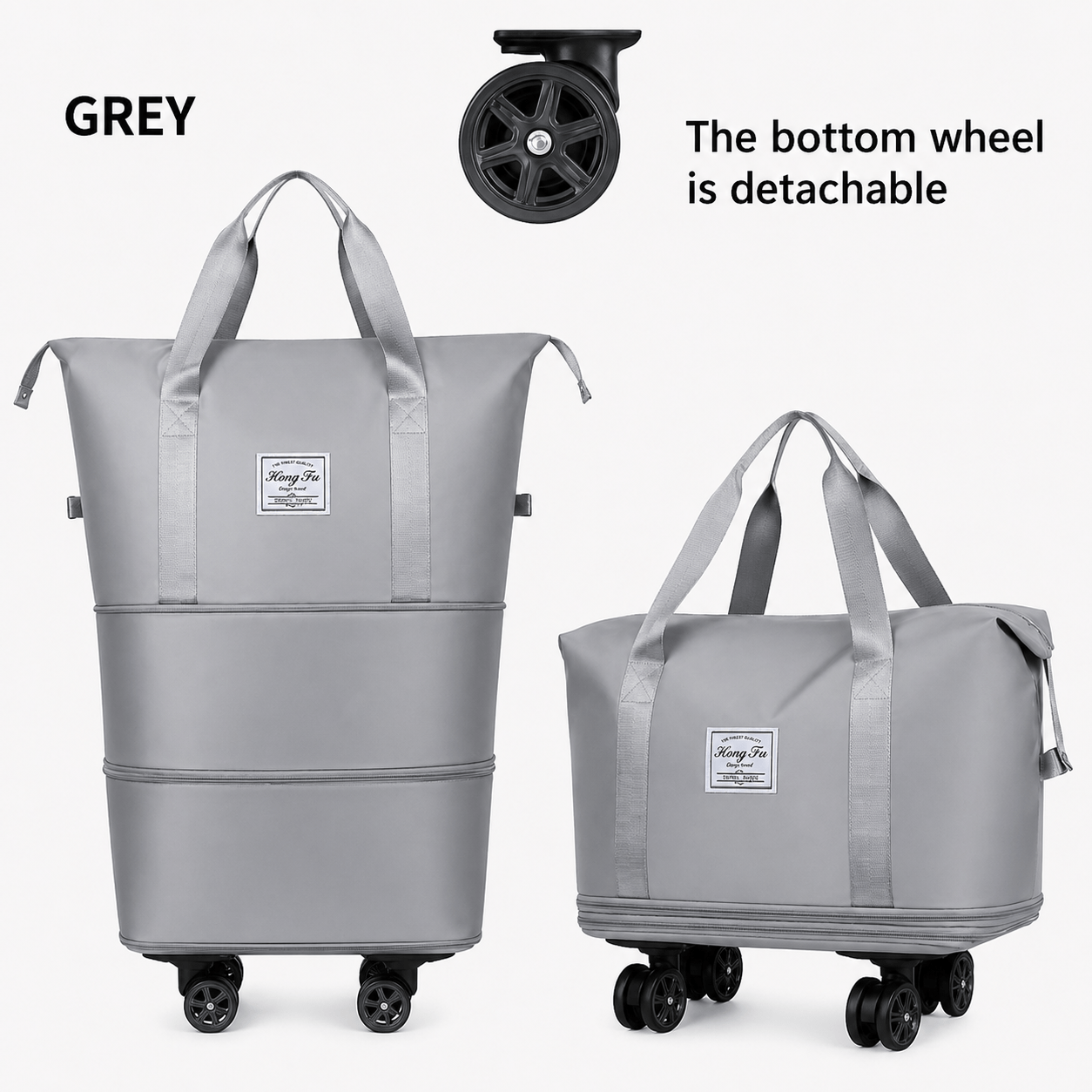 1 Stk. faltbare Reisetasche mit Rädern und großem Fassungsvermögen, erweiterbare Handgepäck-Tragetasche, leichte Gepäcktasche für Reisen, Umzug & den täglichen Gebrauch