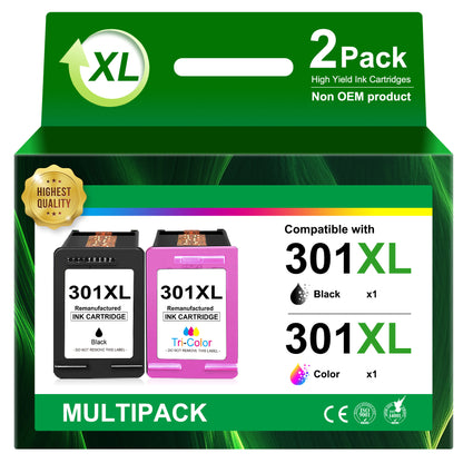 301XL Tintenpatronen kompatibel mit HP 301 XL 301XL für HP Envy 4500 5530 4502 5534 5532 4504, DeskJet 2540 1010 2544 2549, OfficeJet 4630 2620 4634 4632 2622 Drucker