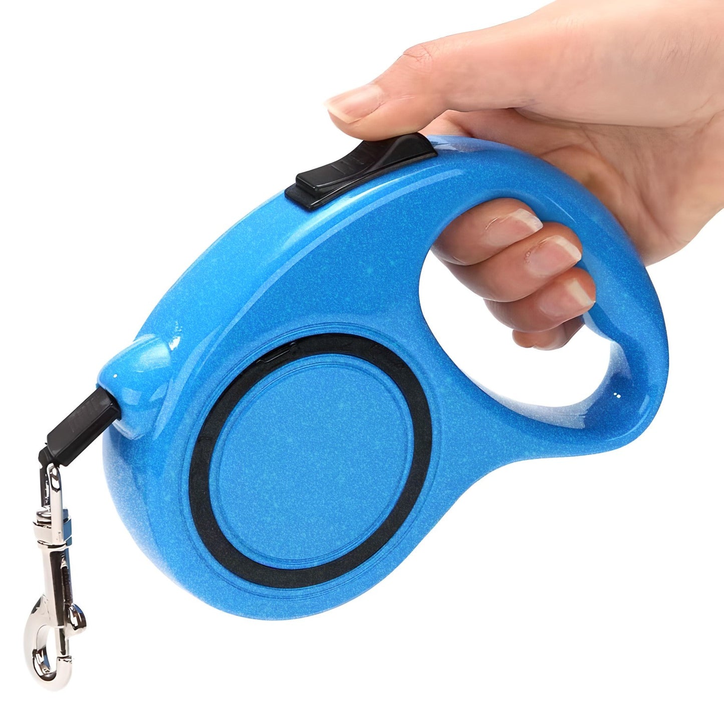 Automatische Hundeleine RETOO Petcare, mit Block für Hunde und Katzen, Flexibles 5M Band, mit Verriegelungsmechanismus, Ideal für kleine Hunde bis zu 15 kg, Bequemer Griff, Langlebiges Band mit Bremsmechanismus, Leine mit festem Clip, Bequemes Spazierenge