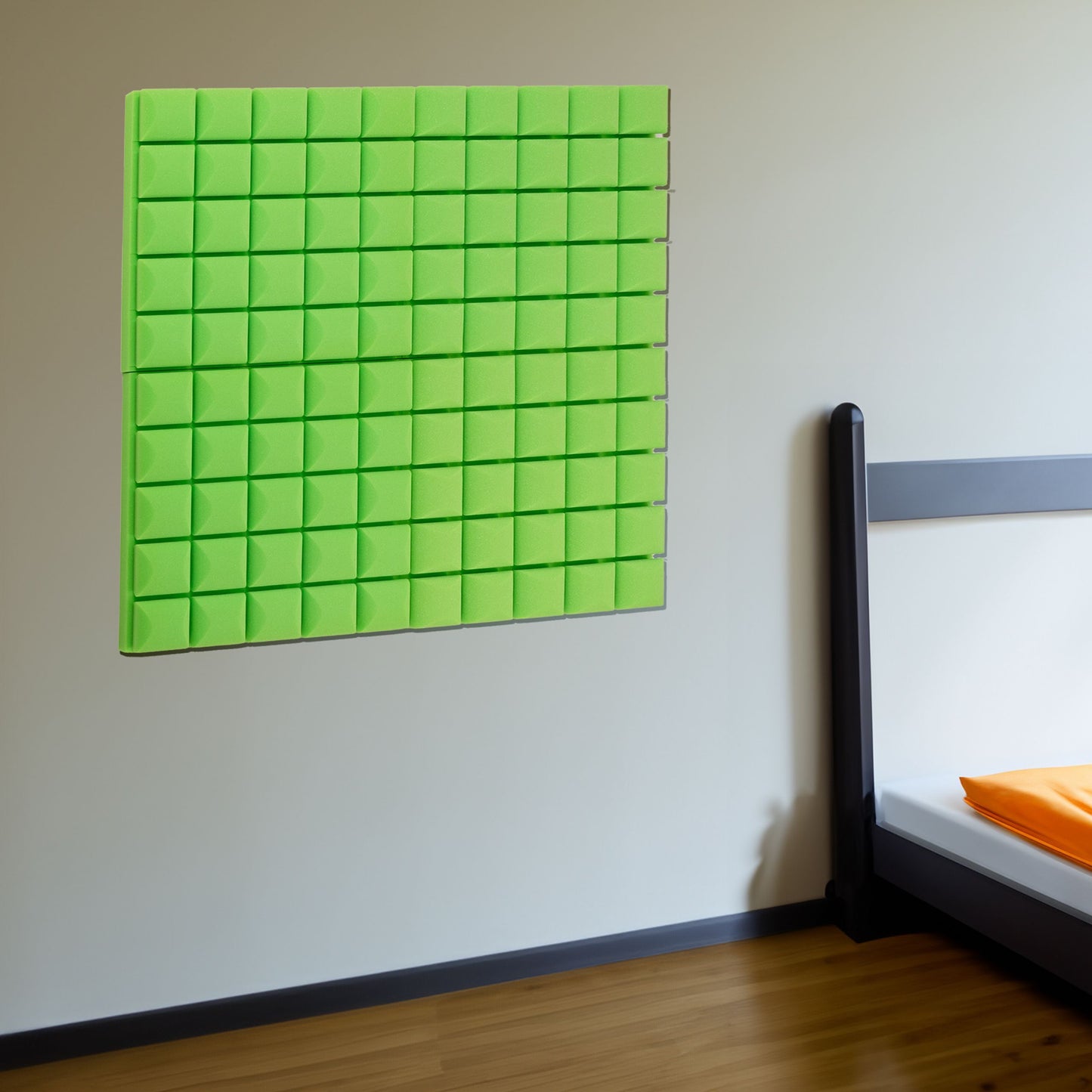 1 Stück 50x50 cm 3D-Akustikschwammpanel mit erhabenen Würfeln zur Raumakustik, Schalldämmung, Echoreduzierung, Innenraumakustikverbesserung, Dekorationspanel - Mehrere Farben, Keine Selbstklebeschicht