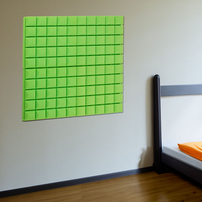 1 Stück 50x50 cm 3D-Akustikschwammpanel mit erhabenen Würfeln zur Raumakustik, Schalldämmung, Echoreduzierung, Innenraumakustikverbesserung, Dekorationspanel - Mehrere Farben, Keine Selbstklebeschicht