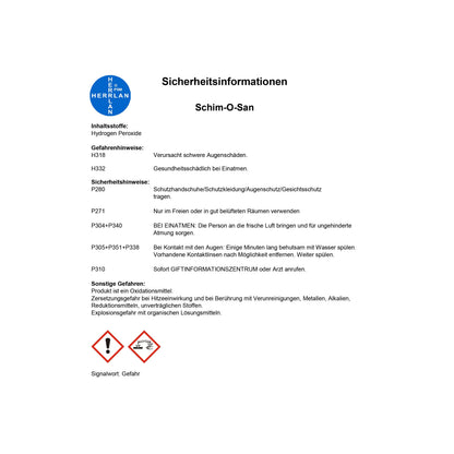 HERRLAN® Schim-O-San Schimmelentferner Spray – 1000 ml Sprühflasche – Schimmelspray für Bad, Fugen, Wand & Fassade – geruchsarm & materialschonend – Made in Germany