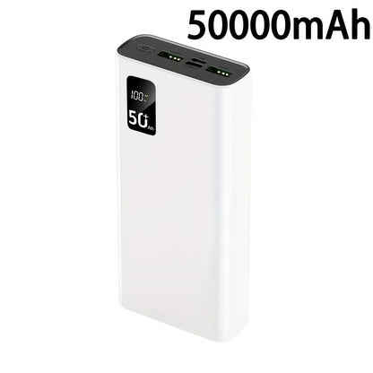 PD22.5W Super-Schnellladung, 50000mAh Großer Akku Tragbares Powerbank, LED-Stromanzeige/Mehrfach-Ausgangsanschlüsse, Schnellladung für Handys/Elektronikgeräte  mehr, Outdoor-Notstromversorgung, Geschenk für Verwandte  Freunde 2.5