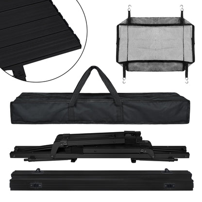 Aluminium Klapptisch Campingtisch, 90 x 52 cm, höhenverstellbarer Reisetisch mit Tragtasche für Picknick  Outdoor