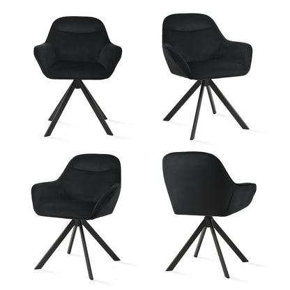 Elegante, moderne, drehbare 360-Grad-Esszimmerstühle mit Polsterung  dicken Sitzflächen, ergonomisch gestaltet für Familien, Cafés  Restaurants – 2er-Set/ 4er-Set/ 6er-Set