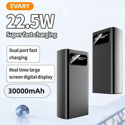 Powerbank 30000mAh 22,5W Schnellladung Tragbares Ladegerät USB-C Schnellladung mit 3 Ausgängen & 2 Eingängen LED-Anzeige Externes Akkupack mit riesiger Kapazität für die meisten elektronischen Geräte auf dem Markt, Notstromversorgung für den Außenbereich