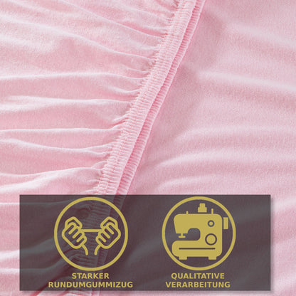 Spannbettlaken 100% Baumwolle, in verschiedenen Perfekte Passform, 100% Jersey Baumwolle, Spannbetttuch, Bettbezug Bettlaken