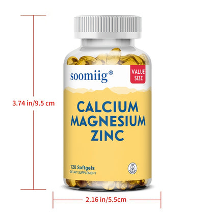Calcium (hergestellt aus Calciumcarbonat, Calciumhydroxid, Calciumcitrat  aminosäure-chelatiertem Calcium), 120 Kapseln, enthält Magnesium  Zink, 120 Kapseln