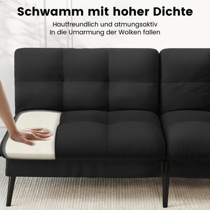 Sofa Schlafsofa mit Schlaffunktion, überzug Futon Klappsofa, Bettcouch, ecksofa, Couch Gästebett, 3-Sitzer Sofa, mit verstellbare Rückenlehne aus Stoff