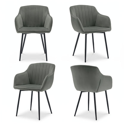 Elegante Esszimmerstühle mit Armlehnen  Lordosenstütze für Wohnzimmer, Küche  Schlafzimmer, hoher Komfort – erhältlich in Sets zu 2, 4 oder 6