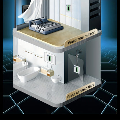 PuRuiKai Intelligenter Fensterreinigungsroboter Automatische Doppelsprühfunktion Fernbedienung Elektrische Planung Quadratischer Glasreinigungsroboter Halloween Weihnachtsgeschenk
