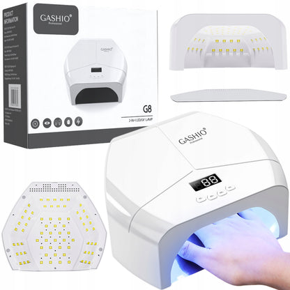 UV LED Nagellampe 268W, Leistungsstarke Doppel-LED-Spiegelbasis Professionelle Nagellampe / Härte aller Gels / Blaulicht / Spiegelbasis / 4 Härtezeiten / 10, 30, 60, 99s / Doppel-LED