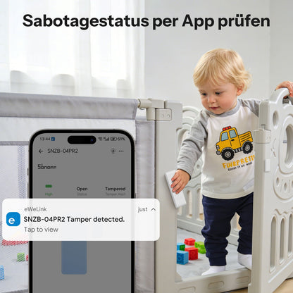 SONOFF SNZB-04PR2 Zigbee Tür - und Fenstersensor, Smart-Home-Sicherheit, intelligenter Fenster- und türkontakt Alarmanlage, Tür Fensterkontakt, Drahtloser Detektor, Erfordert Zigbee Hub, Smart Home türsensor kompatibel mit Alexa und Google Home Assistant,