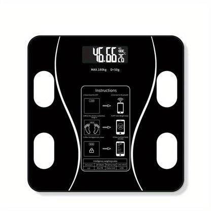 [180KG/396LB Kapazität] Intelligente kabellose Körperwaage - Digitale Körperfettwaage mit APP-Synchronisation, Gewichtstrends verfolgen, hohe Präzision, 3 Einheiten (KG/LB/ST), minimalistisches Design