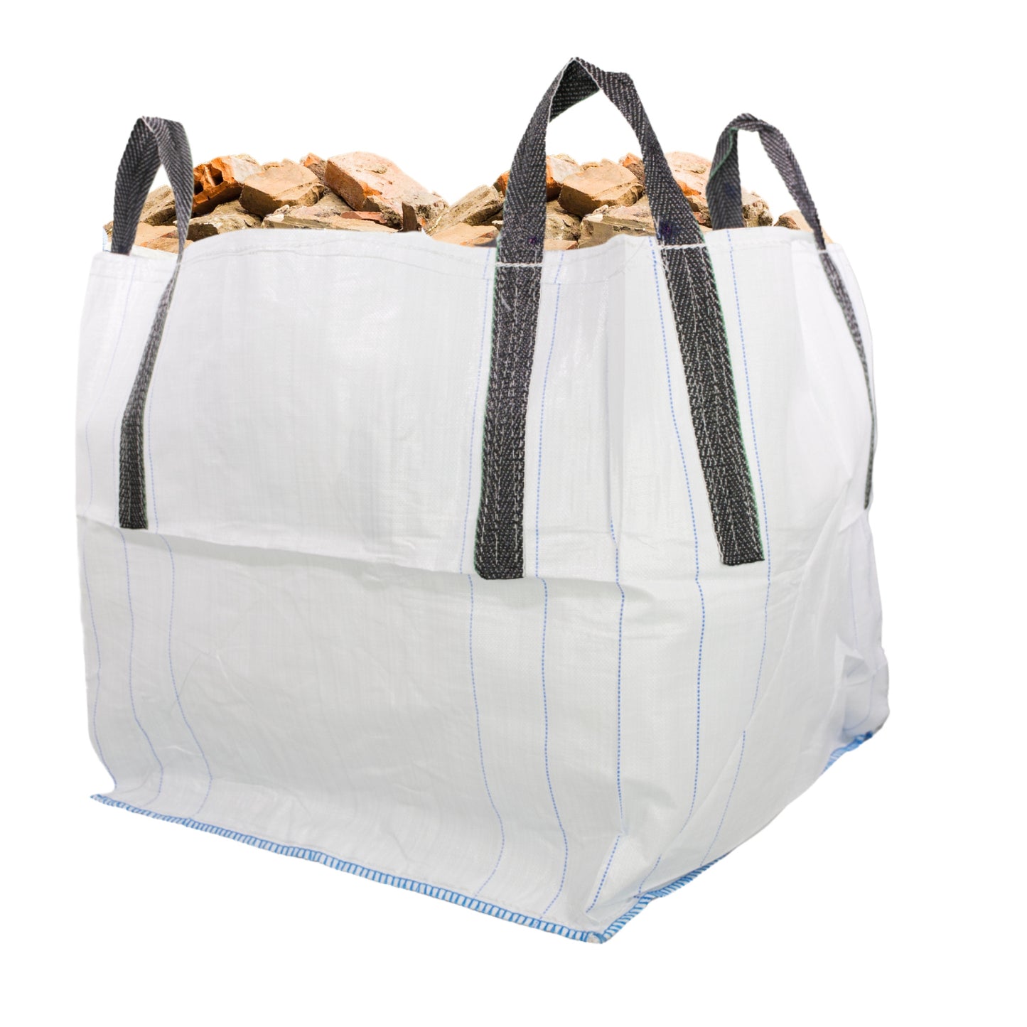 2er Set Big Bag Bauschuttsäcke mit 4 Hebeschlaufen bis 1.500kg Traglast für Garten Sand Bauschutt 90x90x90cm