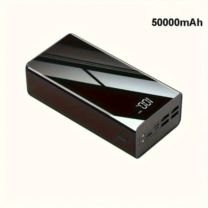 50000mAh extra große Kapazität, schnelles USB-Ladegerät mit LED-Display, Taschenlampe  Notstromreserve – Outdoor-Campinglampe für iPhone, Android  digitale Geräte, Weihnachtsgeschenk
