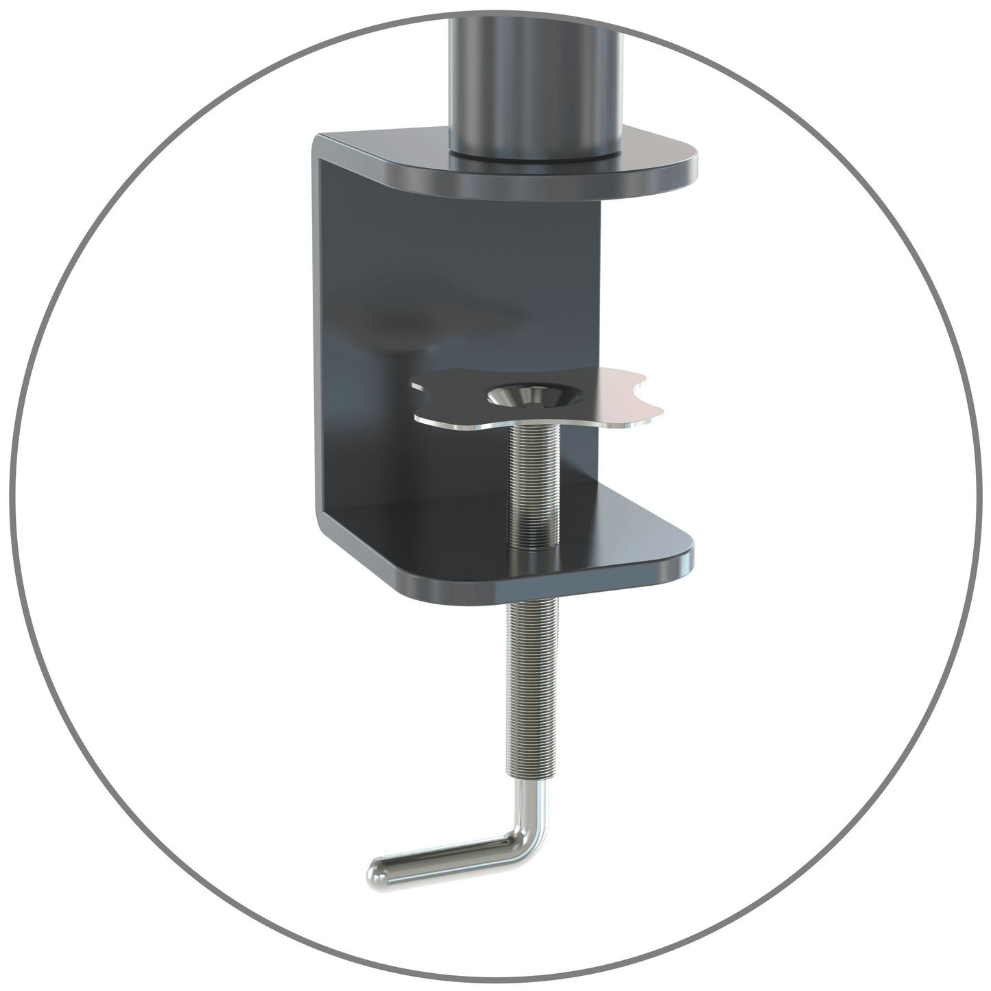 HFTEK Verstellbarer Monitorarm – Robuste Monitorhalterung für 13–34 Zoll Bildschirme, bis 8kg, stabiler Halt mit einfachem Tischklemmsystem, VESA-kompatibel