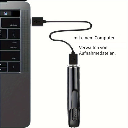 1080P Tragbare Stiftkamera mit KI-Erkennung, wiederaufladbarer Batterie, TF-Karte. One-Touch Aufnahme/Wiedergabe, Fernanzeige über App. Für Meetings, Reden, Kurse, Büros, Interviews. Unverzichtbar für Geschäftspolitiker, Studenten, Journalisten. Geschenk.