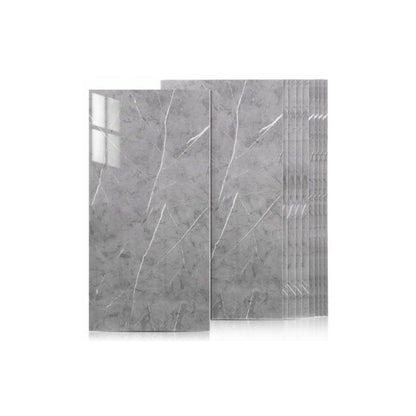 Selbstklebende PVC-Fliesen in Marmor-Optik, weiß, 10 Stück, 60×30 cm – starke, wasserdichte, glänzende Wandpaneele, schnelle Klebeharz-freie Installation, für Küche, Badezimmer, Flur, 1,8 m²