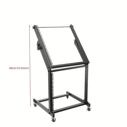 Gestellmontage-Rollständer & verstellbare Mischpult-Plattformschienen von GRIFFIN 9U Wagenhalter für Musikstudio-Box, Pro-Audio-Aufnahmeschrank, Bühnenausrüstung, DJ-Ausrüstung, Aufbewahrungstasche für Verstärker