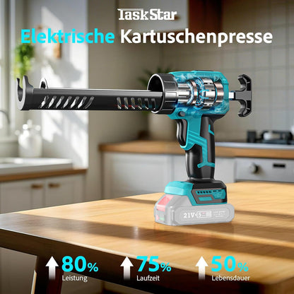 Patronenpresse-Batterie kompatibel mit Makita-Akku 18V, elektrische Patronenpistole für Heimdekoration mit 4 einstellbaren Geschwindigkeiten, professionelle Silikon-Spritzenbatterie für 300ml-Patronen (ohne Akku)