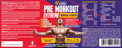 Italian Elite® Energie, Kraft- und Konzentrationsspritzer für das Training - 120 Tabletten mit Beta-Alanin, Arginin, Koffein, Glutamin, Carnitin und Vitaminen