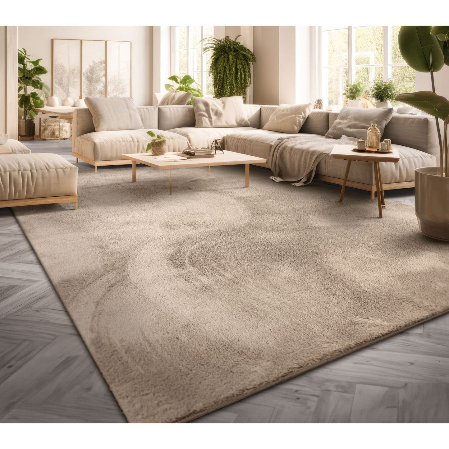 Wohnzimmer Kurzflor Einfarbig Modernes Design Waschbar