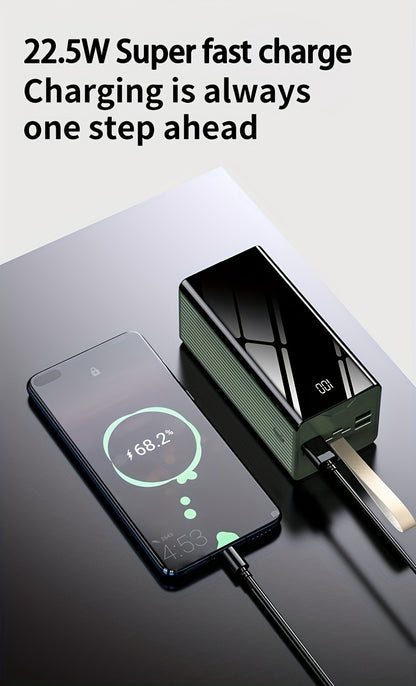Schnelles USB-Laden, 100000mAh Powerbank mit großer Kapazität, mit Campinglampe/LED-Stromanzeige, geeignet für iPhone, Android  digitale Geräte, Akku-Pack für Outdoor-Reisen/Camping, Notfall-Akku-Pack für den Außenbereich, Geschenk für Freunde