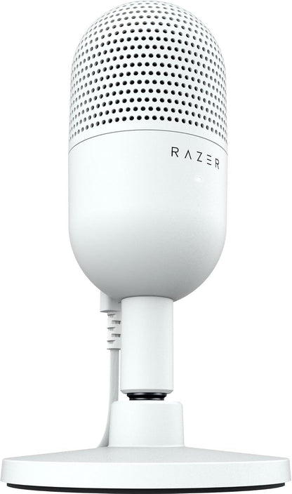 Razer Seiren Mini - USB Kondensator-Mikrofon für Streaming (Kompakt mit Supernieren-Richtcharakteristik, neigbarer Ständer, Integrierter Schockdämpfer) Mercury, Weiß, Lieferung aus Deutschland
