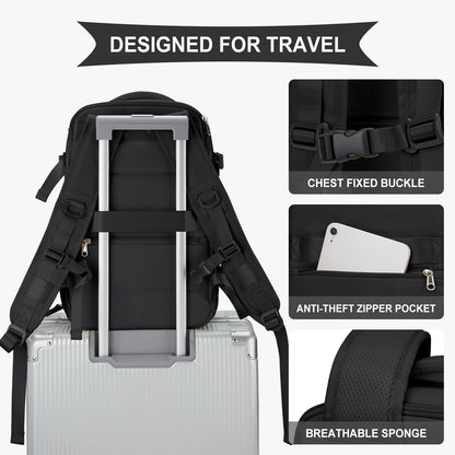 Handgepäck-Rucksack mit lokalem Stauraum (40x20x25 cm), mit Schuhfach, unter dem Sitz platzierbar, geeignet für Ryanair-Flüge; Handgepäckkoffer, Reiserucksack, entspricht den Handgepäckmaßen, passend für 14-Zoll-Laptop, geeignet für Kurzurlaube, Ausflüge,