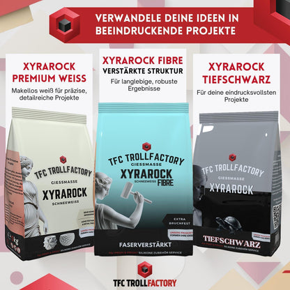 5kg DIY Giesspulver hochweiß detailgenau Xyrarock perfekt Gießen für Figuren Modelle für Silikonformen Maximale Kreativität