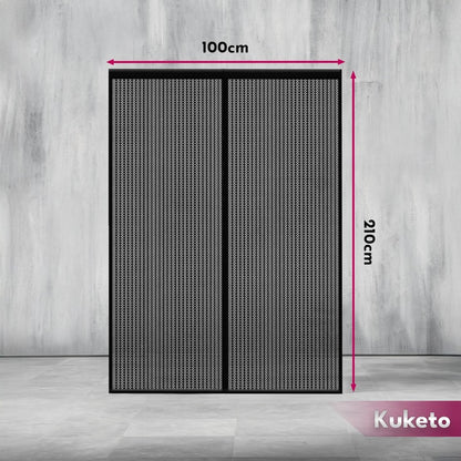 Moskitonetz - Magnetisches Mückennetz für Balkontüren, 100 x 210 cm - Insektennetz, Selbstschließender Vorhang mit Magneten, Sommerinsektenschutz, Schnelle Montage ohne Bohren, Türschirme für Zuhause, Wohnung, Garten, Pavillon, Universell Schwarz mit Auto
