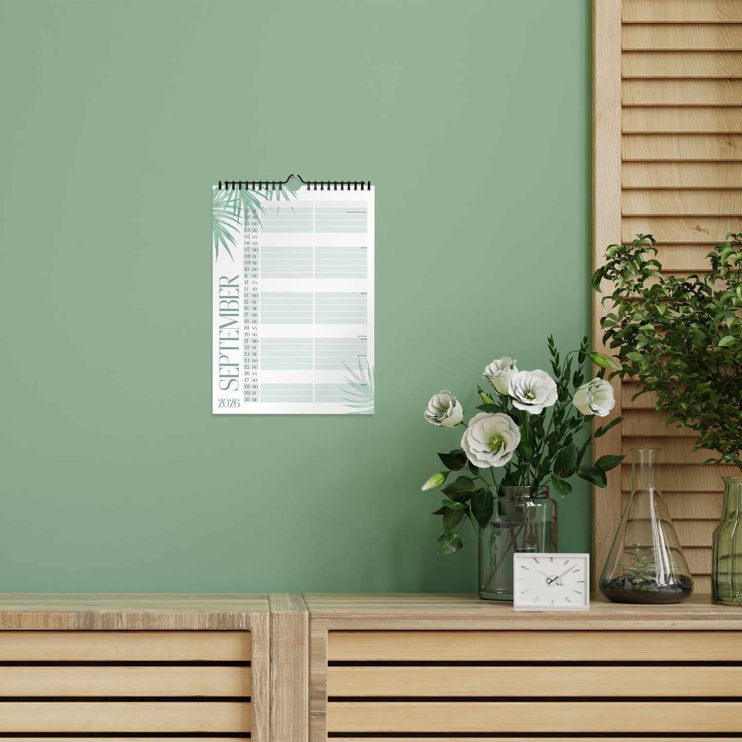 Planer für Zwei (Wandkalender 2026 mit 2 Spalten im A4 Format) - Partnerkalender für Paar - Paarkalender mit zwei Spalten - Kalender zum Aufhängen für zwei Personen (ganzes Jahr)