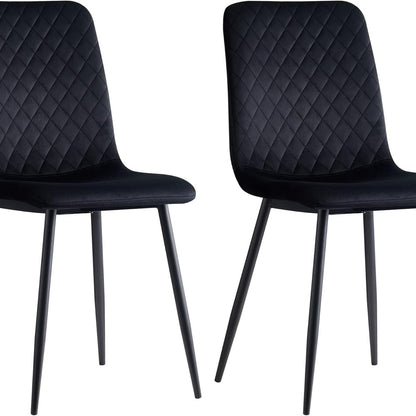 Esszimmerstühle LEXI im 2er Set, mit Samtbezug & Metallbeinen, Designerstuhl, in 9 Farben erhältlich