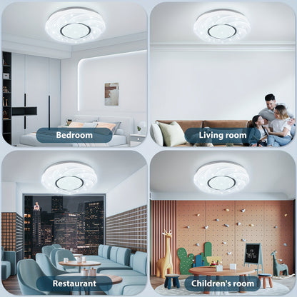 1Pack Schicker LED-Lampe Deckenleuchte Moderner Kronleuchter Wohnzimmer Schlafzimmer Hängeleuchte Moderne LED-Deckenleiste für Wohnzimmer, Schlafzimmer, Küche, Flur 6500K