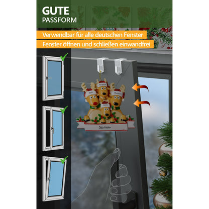 Lindenstein Fenster-Deko-Haken (30 Stück) - Transparente Aufhänger für Fenster & Türen (bis 16 mm Stärke) | Bohrfreie Montage | Ideal für Weihnachtsdeko & ganzjährigen Einsatz