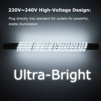 Superhelle AC 220V 230V LED Streifen Lichter | 120 LEDs/m LED Band Klebeband, LED Tape für Außenbereich, Weiß oder Warmweiß für Küche, Garten, Heim Raum Dekoration, Innenbeleuchtung mit EU Stecker | Marke: SETONR, Nicht ferngesteuert