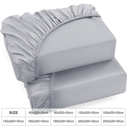 2er-Pack 100% Baumwolle Jersey Spannbetttuch 130g/m², Vollbaumwoll-Spannbettlaken, 30cm Rock, Hypoallergen, Atmungsaktives Bettlaken, Geeignet für Schlafzimmer, Wohnheim und Gästezimmer, Maschinenwaschbar, Bettwäsche mit elastischen Ecken