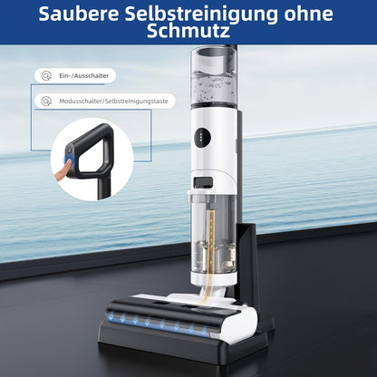 ED12 Akku-Nass-Trocken-Sauger für Hartböden, Staubsauger  Wischmopp-Kombination – Leicht, selbstfahrend, einstufige automatische Reinigung & Rand-zu-Rand-Reinigung für Zuhause