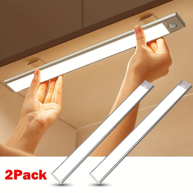 Setonr LED-Unterschrankleuchten mit Gehäuse aus Aluminiumlegierung, wiederaufladbare batteriebetriebene Bewegungsmelderleuchte für den Innenbereich, magnetische dimmbare Schrankleuchten, drahtlose Unterbaubeleuchtung für Küche, Treppen, Schlafzimmer, Wohn