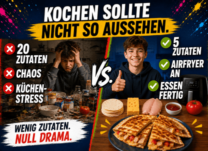 5-Zutaten Airfryer Kochbuch für Teenager: Express. Knusprig. Kein Küchendrama. Knusprige Ideen für Schule, Sofa und Spät-Hunger.