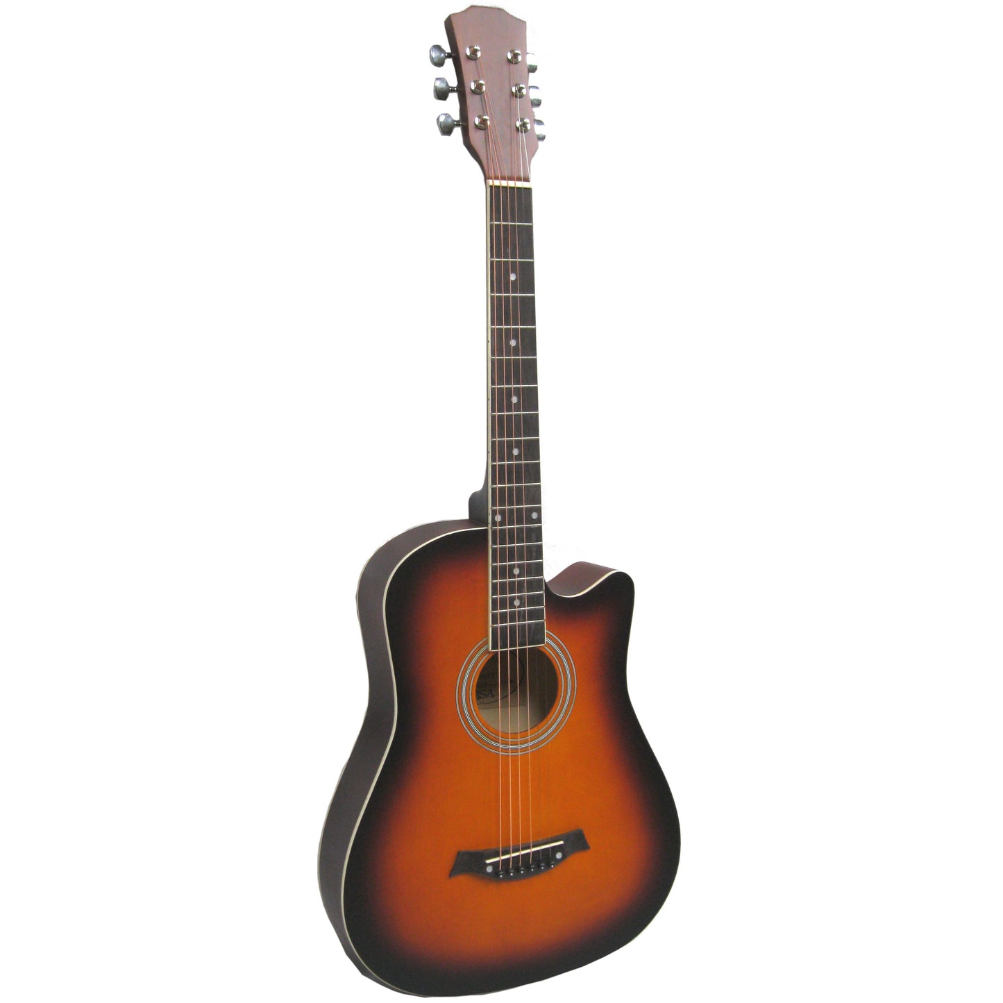 MSA 38 Zoll Akustikgitarre Konzertgitarre Western-Gitarre Reisegitarre Sunburst Matt