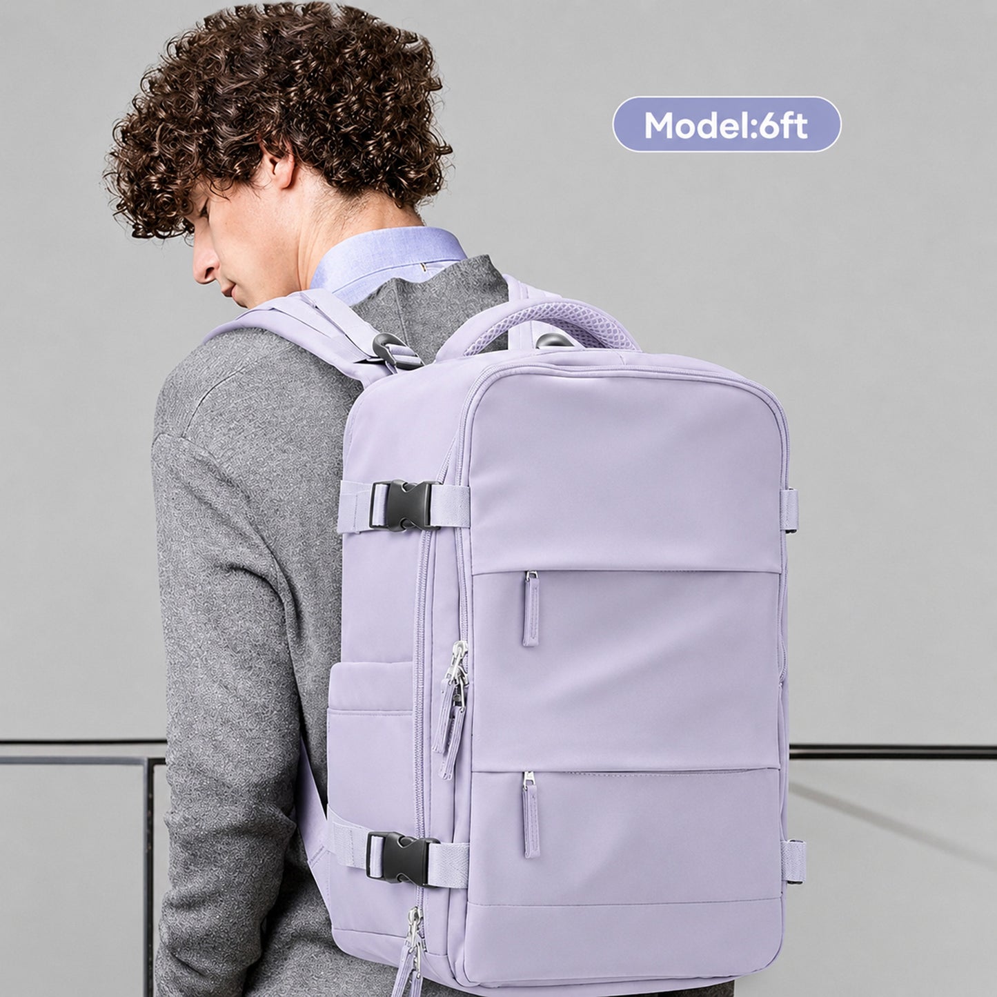 Lokales lager Airline-spezifischer Reiserucksack, 40×20×25 cm Kabinentasche, erweiterbares Handgepäck unter den Sitz, fluglinienkonforme Tasche, Damen-Reiserucksack, Freizeitrucksack nach Fluglinienstandards, Outdoor-Gepäckrucksack, Business-Wochenendtasc
