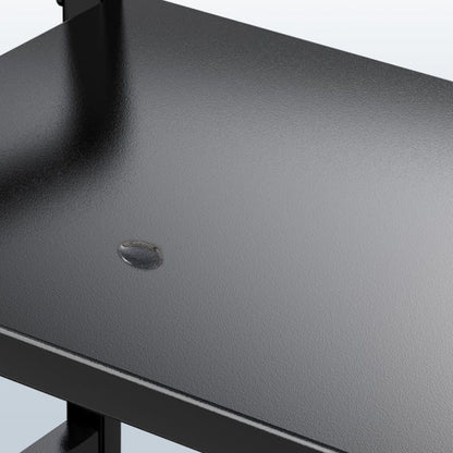Erweiterbares 2-Ebenen Küchenregal für Mikrowelle und Ofen | Schwarzer Metall-Arbeitsplatten-Organizer mit offenen Regalen, perfekt für Gewürze, Utensilien und Kochgeschirr, Geräteaufbewahrungsregal | Funktionales Küchenregal | Schwarzer Metallrahmen