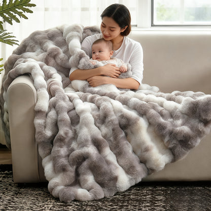 Übergroße Decke, OEKO-TEX, doppellagig verstärkt mit modernster Webtechnologie, maschinenwaschbar, ultraweiche kuschelige Plüschdecke für Sofa, Camping & Weihnachtsgeschenk