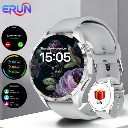 ERUN Smartwatch, 1,83-Zoll HD Touchscreen, kabellose Konnektivität, kompatibel mit iPhone/Android, USB-Aufladung, Computer, Wecker, Smart Armband, Unisex, Fitness Tracker, mit Musiksteuerung, Kamera-Fernbedienung, Anruffunktion, Geschenk Edition (Schwarz)