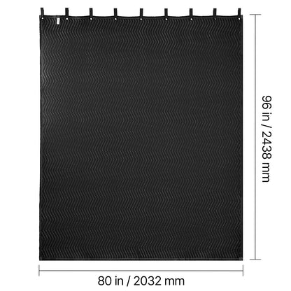 VEVOR 2er-Pack Schallschutzdecken, 2438 x 2032 mm, extra große Decke mit Ösen, Studio-Decke mit Ösen für Fenster, Tür, Lichtblocker, Musikaufnahme