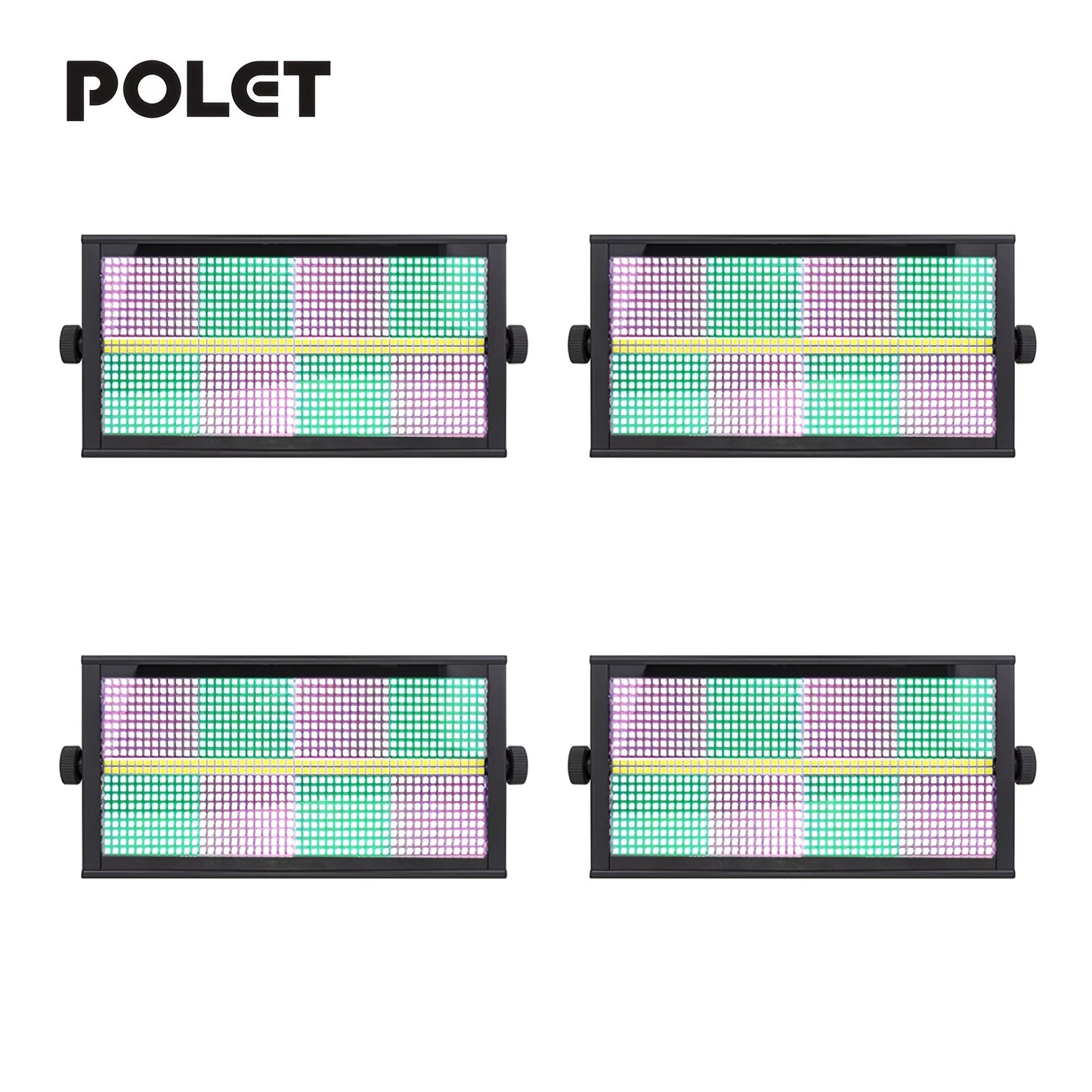 POLET 200W LEDRGBW 4-in-1 8+8 Partition Stroboskoplicht Weiß 8000K DMX512 Superhell DJ-Wash Hochzeit Bar Stroboskop Bühnenbeleuchtungseffekte Party  Show