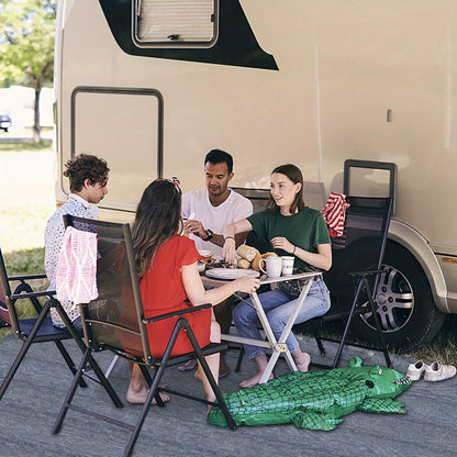 Robuste Outdoor-Campingmatte mit Aluminiumrahmen & Tragetasche – Schwere PE-Bodenabdeckung geeignet für Gras, Erde, Wohnmobil, Zelt – Leicht, reißfest, maschinenwaschbar für draußen